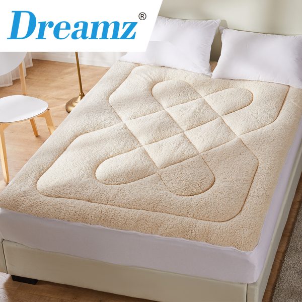 Mattress Topper 100% Wool Underlay Reversible Mat Pad Protector – QUEEN