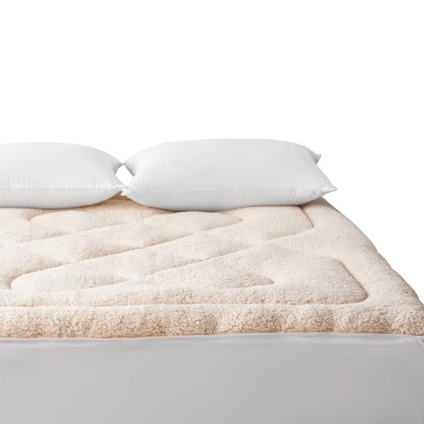Mattress Topper 100% Wool Underlay Reversible Mat Pad Protector – QUEEN