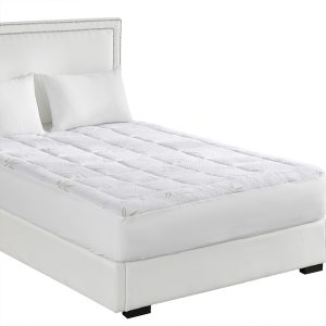 Bamboo Pillowtop Mattress Topper Protector Waterproof Cool Cover – QUEEN
