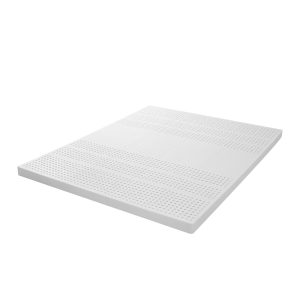 Latex Mattress Topper Natural 7 Zone Bedding Removable Cover 5cm – QUEEN