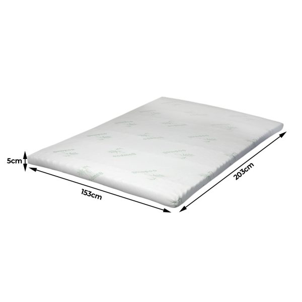 7-Zone Cool Gel Mattress Topper Memory Foam Removable Cover – QUEEN, 5 cm