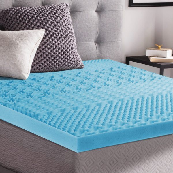 7-Zone Cool Gel Mattress Topper Memory Foam Removable Cover – QUEEN, 5 cm