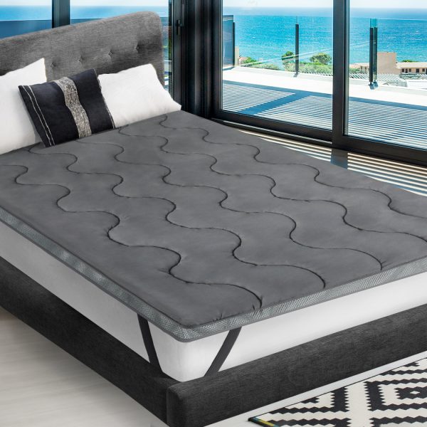Pillowtop Mattress Topper Protector Bed Luxury Mat Pad Home Cover – SINGLE