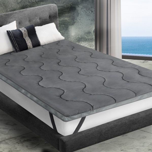 Pillowtop Mattress Topper Protector Bed Luxury Mat Pad Home Cover – SINGLE