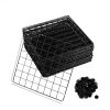 Black Portable Storage Organiser Foldable DIY Modular Grid Space Saving Shelf – 12 Cube, 2
