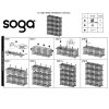 Black Portable Storage Organiser Foldable DIY Modular Grid Space Saving Shelf – 12 Cube, 2