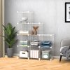 White Portable 9-Cube 3 Column Storage Organiser Foldable DIY Modular Grid Space Saving Shelf 149cm – 2