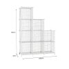 White Portable 9-Cube 3 Column Storage Organiser Foldable DIY Modular Grid Space Saving Shelf 149cm – 2