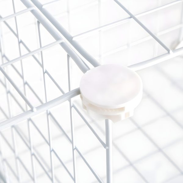 White Portable 9-Cube 3 Column Storage Organiser Foldable DIY Modular Grid Space Saving Shelf 149cm – 2