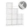White Portable 9-Cube 3 Column Storage Organiser Foldable DIY Modular Grid Space Saving Shelf 149cm – 2