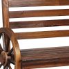 Garden Bench Wooden Wagon Seat Outdoor Chair Lounge Patio Furniture
