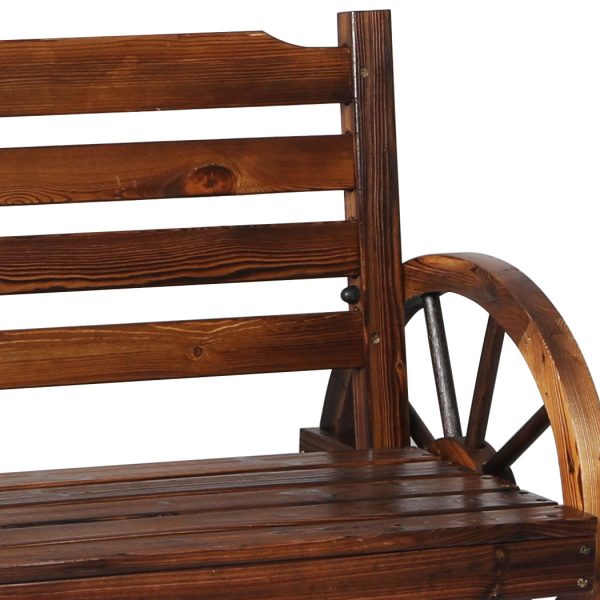 Garden Bench Wooden Wagon Seat Outdoor Chair Lounge Patio Furniture