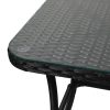 3 Pcs Outdoor Furniture Set Chair Table Patio Garden Rattan Seat Setting