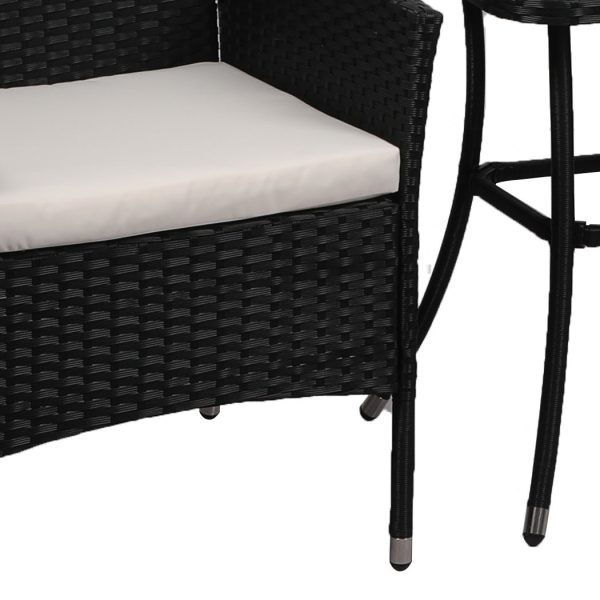 3 Pcs Outdoor Furniture Set Chair Table Patio Garden Rattan Seat Setting