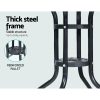 Outdoor Furniture Dining Chairs Wicker Garden Patio Cushion Black Gardeon – 2X Chair + Table