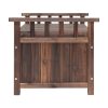 Outdoor Storage Bench Box Wooden Garden Toy Tool Shed Patio Furniture Charcoal