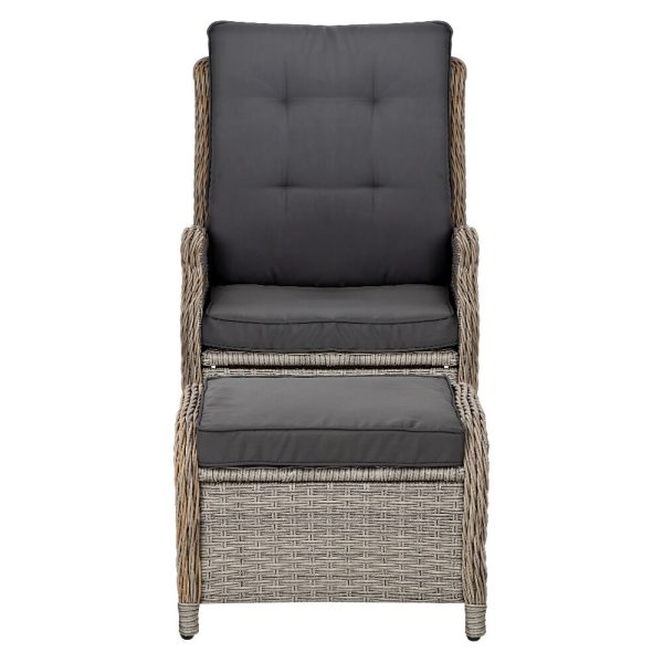 Recliner Chair Sun lounge Setting Outdoor Furniture Patio Wicker Sofa