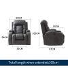 Recliner Chair Electric Massage Chairs Leather Lounge Sofa Heated Black