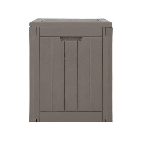 Outdoor Storage Box 118L Container Lockable Indoor Garden Toy Tool Shed Grey