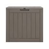 Outdoor Storage Box 118L Container Lockable Indoor Garden Toy Tool Shed Grey