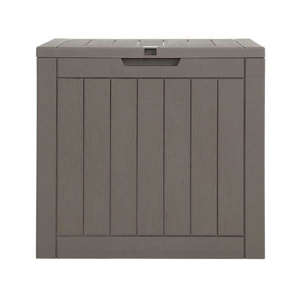 Outdoor Storage Box 118L Container Lockable Indoor Garden Toy Tool Shed Grey