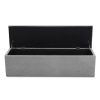Storage Ottoman Blanket Box Linen Foot Stool Rest Chest Couch – Grey