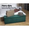 Storage Ottoman Blanket Box Linen Foot Stool Rest Chest Couch – Green
