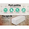 Large Fabric Storage Ottoman – Beige
