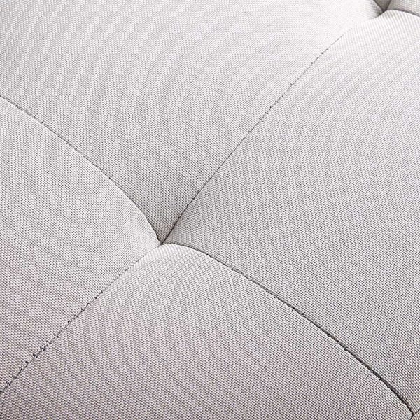 Large Fabric Storage Ottoman – Beige