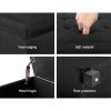 Large Fabric Storage Ottoman – Black