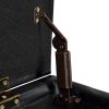 Storage Ottoman Blanket Box 80cm Leather Black