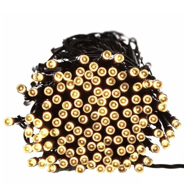 200LED String Solar Powered Fairy Lights Garden Christmas Decor Warm White – 35 M