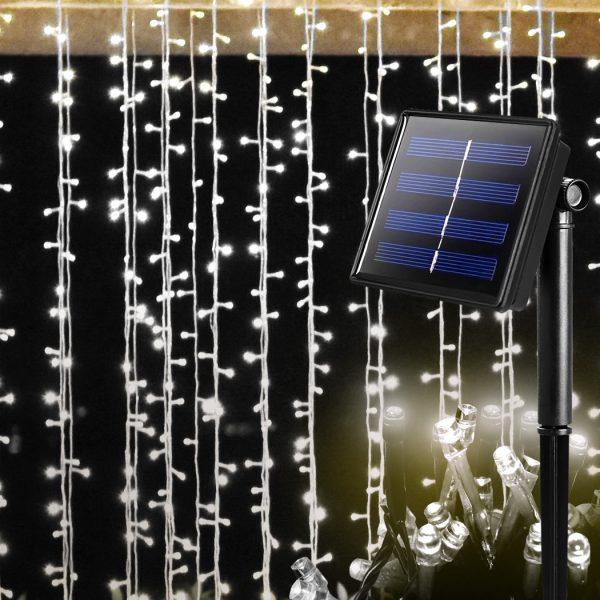 15M 100LED String Solar Powered Fairy Lights Garden Christmas Cold White