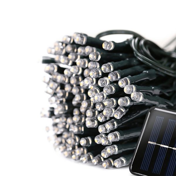 15M 100LED String Solar Powered Fairy Lights Garden Christmas Cold White