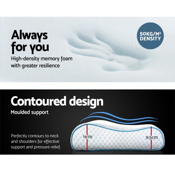 Memory Foam Contour Pillow Cool Gel