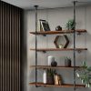 Floating DIY Pipe Shelf Metal Brackets Set of 2