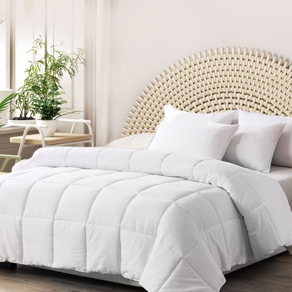 All Season Quilt Siliconized Fiberfill Duvet Doona Summer Winter – SUPER KING
