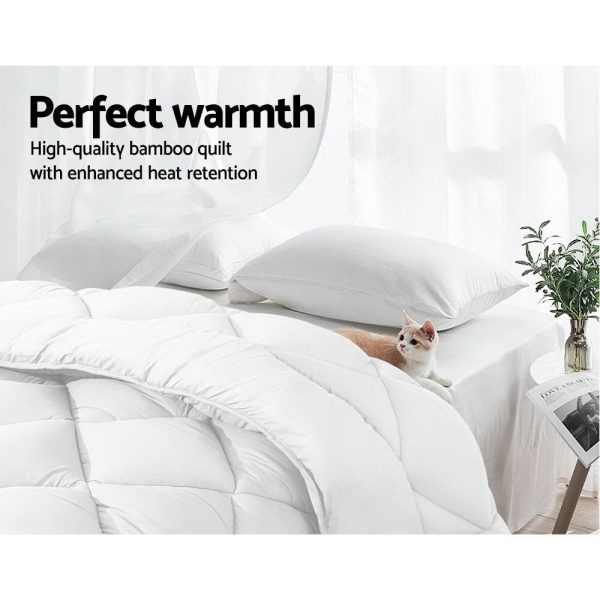 Bedding Microfibre Bamboo Microfiber Quilt – KING, 700 GSM