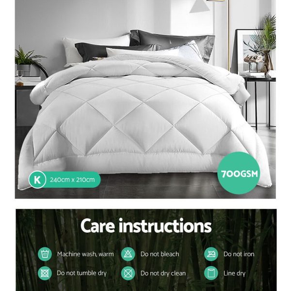 Bedding Microfibre Bamboo Microfiber Quilt – KING, 700 GSM