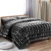 Bedding Faux Mink Quilt Charcoal – SUPER KING