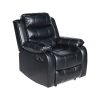 1R Seater Finest Leatherette Recliner Feature Console LED Light Ultra Cushioned