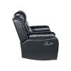 1R Seater Finest Leatherette Recliner Feature Console LED Light Ultra Cushioned