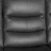 3 Seater Recliner Sofa In Faux Leather Lounge Couch in Black