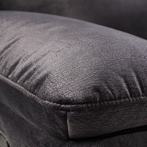 Rutherglen 5 Seater Corner Couch Velvet Grey Fabric Recliner Sofa Lounge Set with Quilted Back Cushions