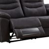 Rutherglen 5 Seater Corner Couch Velvet Grey Fabric Recliner Sofa Lounge Set with Quilted Back Cushions
