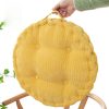 4X Yellow Round Cushion Soft Leaning Plush Backrest Throw Seat Pillow Home Office Decor
