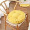 4X Yellow Round Cushion Soft Leaning Plush Backrest Throw Seat Pillow Home Office Decor