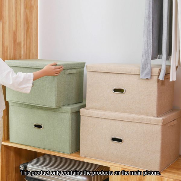 Foldable Canvas Storage Box Cube Clothes Basket Organiser Home Decorative Box