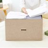 Foldable Canvas Storage Box Cube Clothes Basket Organiser Home Decorative Box