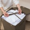 Collapsible Laundry Hamper Storage Box Foldable Canvas Basket Home Organiser Decor